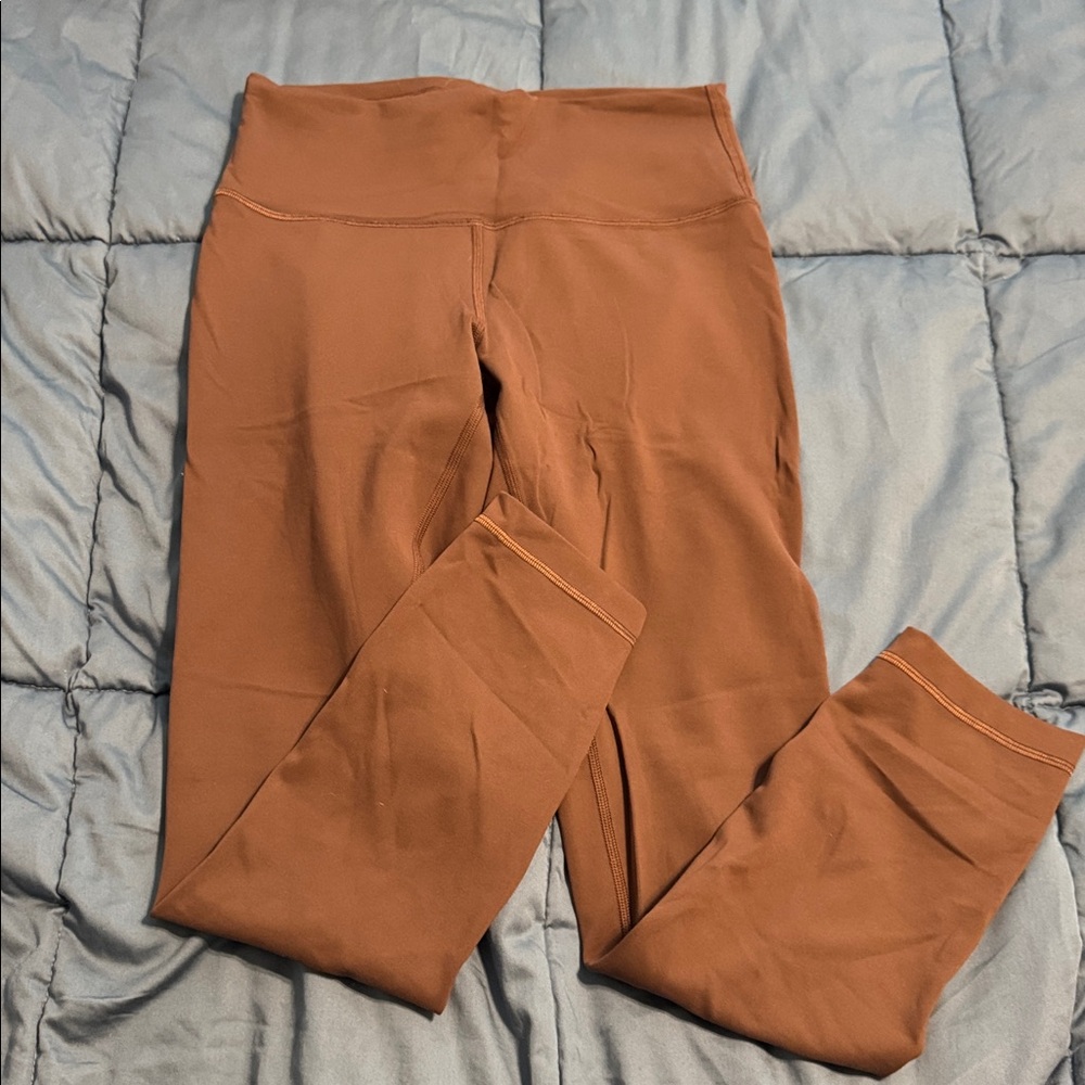 Lululemon Wunder Train leggings, cocoa brown, size 8